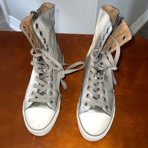 NWOT Juicy Couture High Top Leather Sneaker with studs Size 6.5